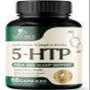 5HTP 200mg Capsules - 5 HTP Supplement Plus Calcium for Brain Health & Sleep Support, Extra Strength Griffonia Simplicifolia 5-HTP Formula, 5 Hydroxytryptophan, Bottled in USA & Non-GMO - 60 Capsules view 1