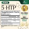 5HTP 200mg Capsules - 5 HTP Supplement Plus Calcium for Brain Health & Sleep Support, Extra Strength Griffonia Simplicifolia 5-HTP Formula, 5 Hydroxytryptophan, Bottled in USA & Non-GMO - 60 Capsules view 2