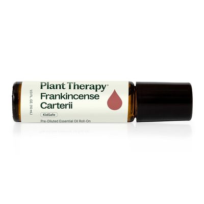 Plant Therapy Frankincense Carterii Essential Oil Pre-Diluted Roll-On 10 mL (1/3 oz), Natural Aromatherapy, Soothing Essential Oil for Meditation, Skin Irritation, and Sore Muscle Relief