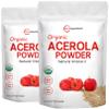 2 Pack of Pure USDA Organic Acerola Cherry Powder, Natural and Organic Vitamin C for Immune System, 8 Ounce, No GMO, No Gluten, Brazil Origin view 1