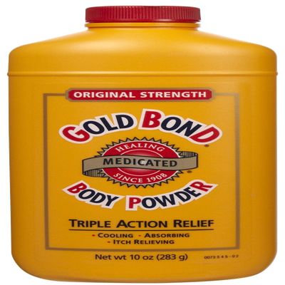 Gold Bond Medicated Original Strength Body Powder, 283g - Temporary Relief From Pain, Itching & Minor Skin Irritations - Absorbs Moisture - For Home, Gym, Before/After Work, or Anytime - For Adult Use