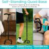 Vive Carbon Fiber Walking Quad Cane with Pivot Base - Weighs Only 11 oz - Self Balancing Lightweight Stick for Women, Men - Non-Slip Rubber Tips - Medical Mobility Aid for Seniors, Adults, Balance view 3