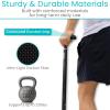 Vive Carbon Fiber Walking Quad Cane with Pivot Base - Weighs Only 11 oz - Self Balancing Lightweight Stick for Women, Men - Non-Slip Rubber Tips - Medical Mobility Aid for Seniors, Adults, Balance view 4