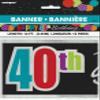 12ft Foil Birthday Cheer 40th Birthday Banner view 2