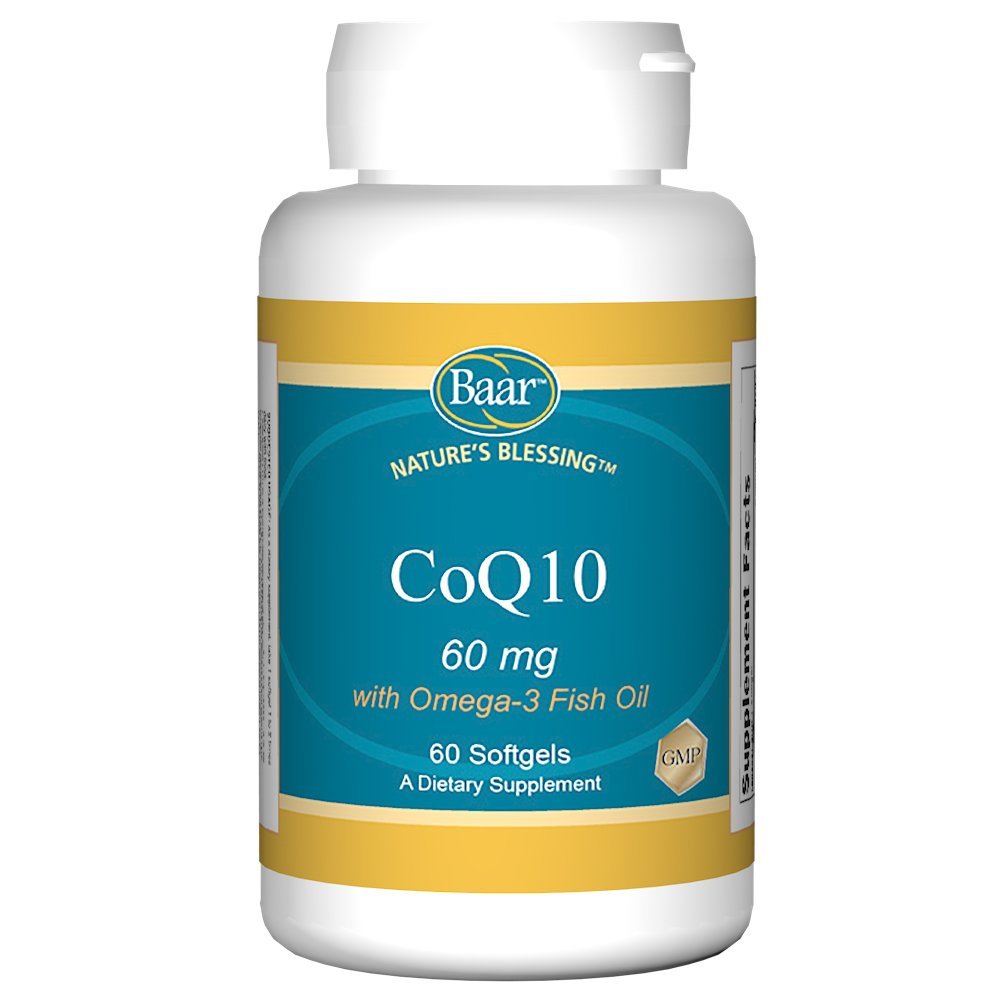 Baar Nature's Blessing CoQ10 with Omega-3 Fish Oil Softgels