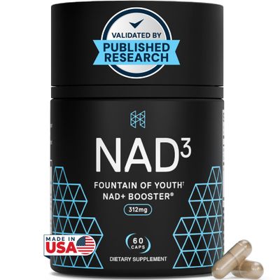 HPN NAD3 Clinical NAD+ Booster, Cellular Health & Natural Energy - NAD Supplement for Healthy Aging, Metabolic Support, NRF2 & Longevity, Nicotinamide Riboside & NMN Alternative, 60ct, 30-Day Supply