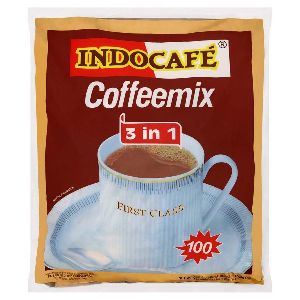 100 Sachets Indocafe Coffee Mix 3 in 1 First Class Coffee - Free Express Delivery