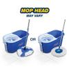 Gala Spin Mop with Easy Wheels and Bucket for Magic 360 Degree Cleaning with 2 Refills (Large, Blue) view 2