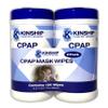 Kinship Comfort Brands CPAP Mask Cleaning Wipes, Unscented and Lint Free Cleanser to Clean Filters, Tubes and BIPAP Machines, 150 Count Total, 2 Canisters view 1