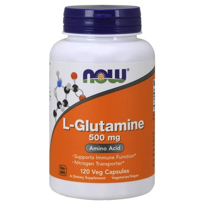 NOW Foods L-Glutamine 500mg - 120 ct (Pack of 2)