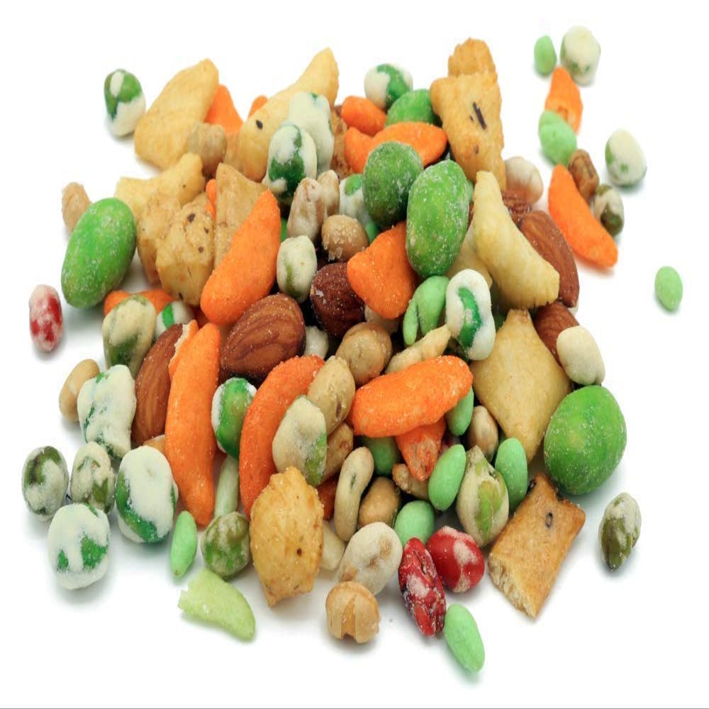 Oregon Farm Fresh Snacks Wasabi Peas & Rice Crackers Mix - Locally Sourced and Freshly Made Asian Snacks with Wasabi Almonds, Peanuts, Soybeans & Nut Crackers (14 oz)