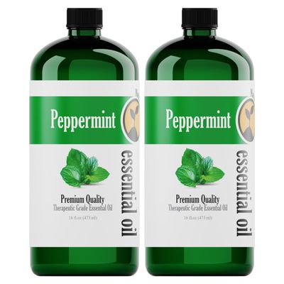 Natures-Star Peppermint Essential Oil 2-Pack (16oz Each, 32oz Total)  Therapeutic Grade  Candle Making  Peppermint Oil Bulk
