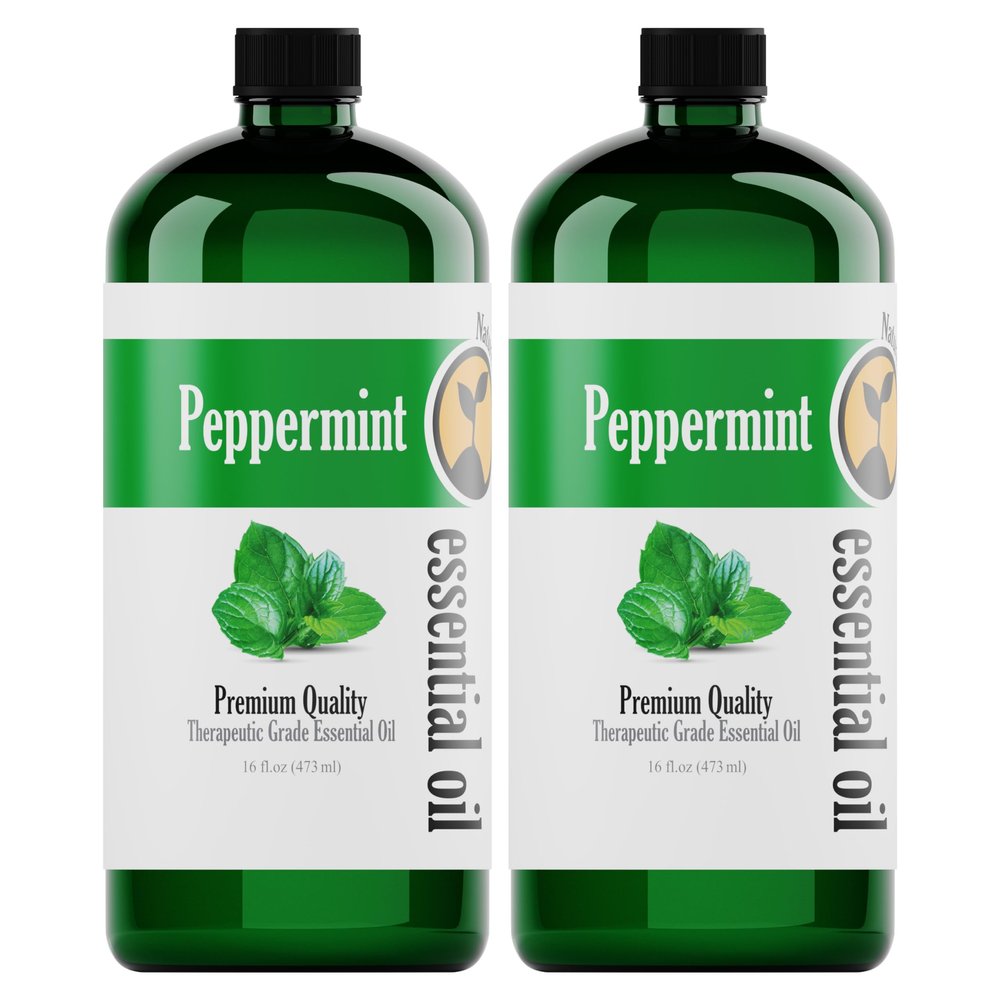 Natures-Star Peppermint Essential Oil 2-Pack (16oz Each, 32oz Total) Therapeutic Grade Candle Making Peppermint Oil Bulk