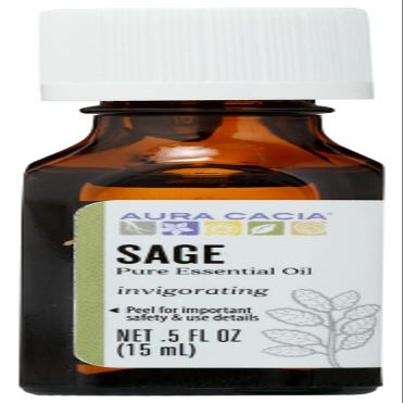 Aura Cacia Sage Essential Oil | GC/MS Tested for Purity | 15ml (0.5 fl. oz.)