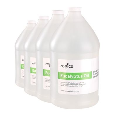 Zogics Ready-to-use Steam Room Spray with Eucalyptus Oil (4 Gallons/Case)