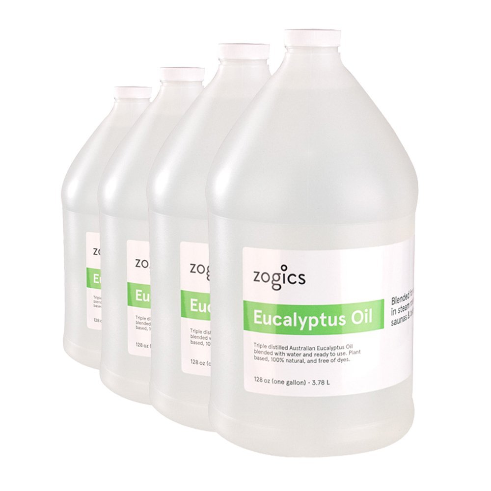 Zogics Ready-to-use Steam Room Spray with Eucalyptus Oil (4 Gallons/Case)