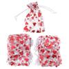 100pcs Love Heart Gift Bags Candy Bags Jewelry Packaging Wedding Gift Pouch Drawstring Bags for Valentine's Day Wedding Festival Party Supply view 1