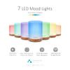 ASAKUKI Essential Oil Diffuser for Home, 300 ml Humidifier with Automatic Shut-Off, Quiet Aromatherapy Diffuser with 7 LED Lights for Living Room, Kitchen, Bedroom, Hotel - Light Brown view 2