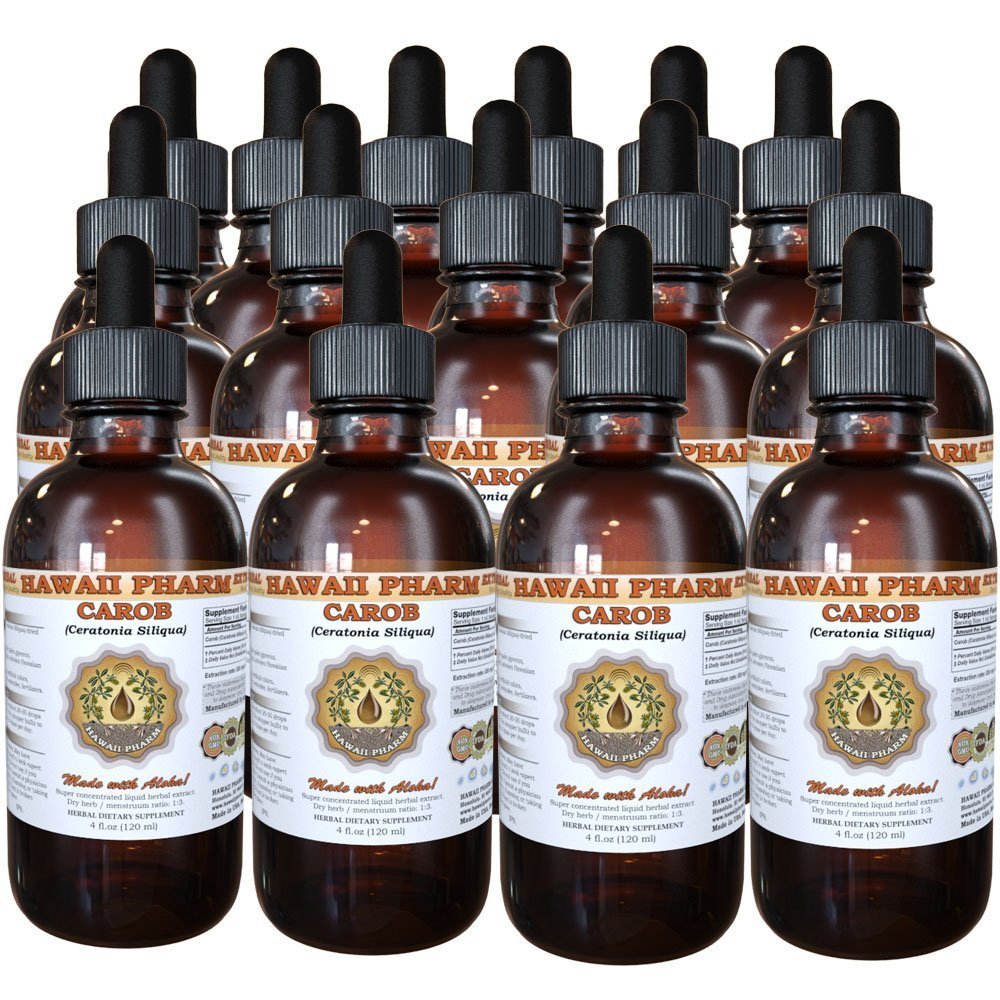 Carob Liquid Extract, Organic Carob (Ceratonia Siliqua) Tincture Supplement 15x4 oz