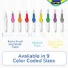 25 Stoddard ICON Interdental Brushes. VALUE PACK. All with extendable handles.CHOOSE FROM Four different sizes and colours available. FLOSS, Toothpick, PLAQUE TARTAR REMOVAL ORAL HYGIENE - Red 0.5 mm view 2