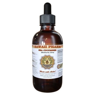 Sea Cucumber Liquid Extract, Sea Cucumber (Holoturia Atra) Tincture, Herbal Supplement, Hawaii Pharm, Made in USA, 2 fl.oz