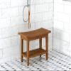 AquaTeak (Fully Assembled) Patented 24" Maluku Teak Shower Bench view 2