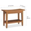 AquaTeak (Fully Assembled) Patented 24" Maluku Teak Shower Bench view 3