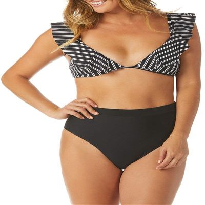 Raisins Del Mar Stripe Paradise Flounce Top White