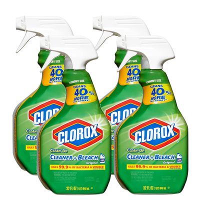 Clorox Clean-Up Cleaner With Bleach Spray Original Scent Trigger Spray, 32 FL OZ (Pack of 4)