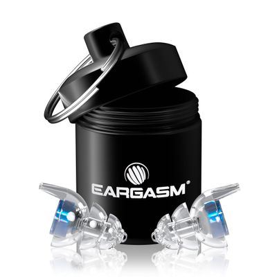 Eargasm Smaller Ears Earplugs - Blue High Fidelity Filtered Noise Reducing Reusable Ear-Plugs for Kids, Women, Men - Hearing Protection for Live Concerts, Motorcycles, Festivals, Sporting Events