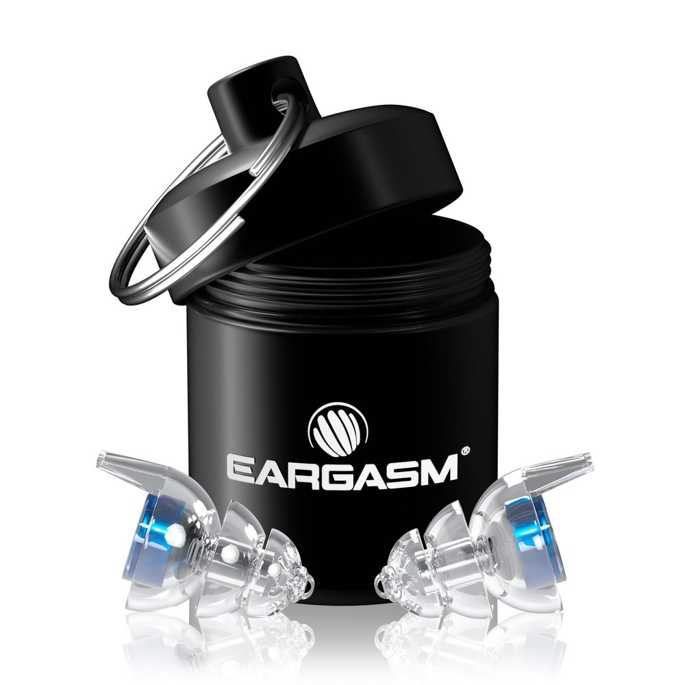 Eargasm Smaller Ears Earplugs - Blue High Fidelity Filtered Noise Reducing Reusable Ear-Plugs for Kids, Women, Men - Hearing Protection for Live Concerts, Motorcycles, Festivals, Sporting Events