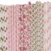 125 pcs Mixed Vintage Chic Party Paper Straws, Gold and Light Pink Polka Dot Damask Floral Beverage Paper Drinking Straws Bulk, 1st Birthday Party Baby Shower Wedding Cake Pop Sticks view 1