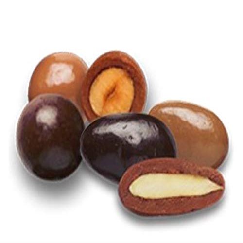 Dragees Pecou French Chocodelices: Dark & Milk Chocolate Coated Almonds and Hazelnuts - 1 Kilo (2.2 lbs)