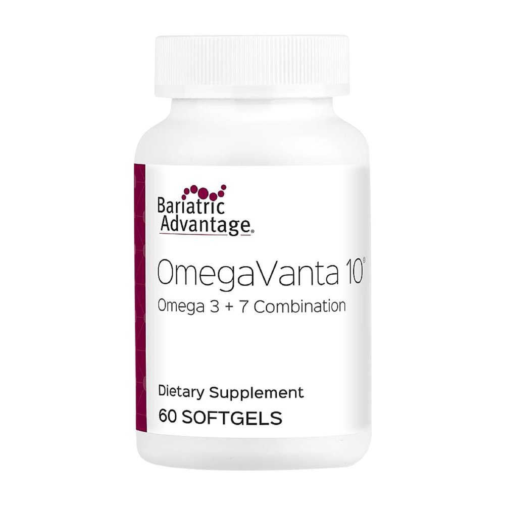Bariatric Advantage OmegaVanta 10 - Omega Fish Oil - Enriched EPA & DHA - Enteric Softgel Design - Supports Heart Health* - Natural Lemon Flavor - 60 Count