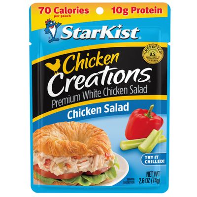 StarKist Chicken Creations Chicken Salad Pouch (2.6 oz - 1 Pack) Fully Cooked High Protein White Meat, Gluten Free, Soy Free, No Draining, Ready to Eat for Salad and Sandwiches