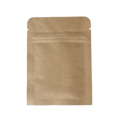 100/Pack Flat-Style Kraft Paper/Foil Zip Top Closure Bags (8x11cm (3.1x4.2"))