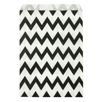 Allydrew Chevron Favor Bags, Black (Set of 25)