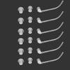 18pcs Ear Plug with 6 tubes for BTE Hearing Aid Aids Eartips Domes (size S M L) view 2