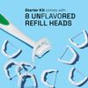 REACH Ultraclean Access Flosser Starter Kit, Unflavored, Plaque Remover for Teeth, for Hard to Reach Areas, Oral Care, PFAS Free, 1 Replaceable Flosser & 8 Refill Heads, 6 Pack view 3