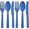 Party Dimensions Plastic Blue | Pack of 48 Cutlery Combo, 48 count view 1