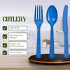 Party Dimensions Plastic Blue | Pack of 48 Cutlery Combo, 48 count view 4