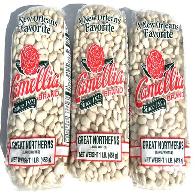 Camellia Great Northerns White Beans Dry 1 Lb (3Pack)