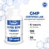 Supersmart - Super Bone Formula - with Calcium, Magnesium, Vitamin D3 & Strontium | Non-GMO & Gluten Free - 120 Tablets view 4