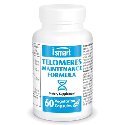 Supersmart - Telomeres Maintenance Formula (High Potency) - with Polyphenols, Catechins, EGCG, D-Gamma-Tocotrienols - Telomeres Supplement | Non-GMO & Gluten Free - 60 Vegetarian Capsules