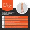 Ease Opaque Open-Toe Waist Highs - 30-40mmHg Firm Long Compression Stockings (Sand, Small Long) view 3