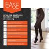Ease Opaque Open-Toe Waist Highs - 30-40mmHg Firm Long Compression Stockings (Sand, Small Long) view 4
