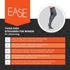 Ease Opaque Women's Support Thigh High Stockings - 15-20mmHg Mild Compression Nylons (Black, Large Short) view 3