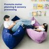 Fun and Function Air-Lite Cozy Canoe - Inflatable Sensory Peapod for Sensory Needs - Sensory Chair Compression Canoe for Kids Ages 3+ - Sensory Furniture - Purple - Large view 4