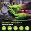 GLOVEWORKS HD Green Nitrile Industrial Disposable Gloves, 8 Mil, Latex-Free, Raised Diamond Texture, XX-Large, Box of 100 view 2