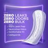 Always Discreet Adult Incontinence Pads for Women, Moderate Absorbency, Long Length, Postpartum Pads, 162 Count (3 Packs of 54) view 2